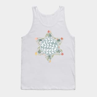 Floral Sheriffs Star Tank Top